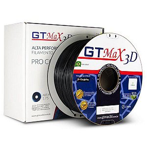 Filamento ABS Premium MG94 1.75mm GTMax3D - Preto