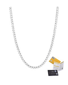 Colar Riviera Moissanite 2mm - 3 garras 40cm