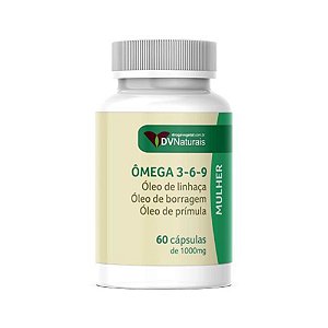 DV Omega Mulher 3-6-9 (Óleo de Prímula, Linhaça e Borragem) 1000mg 60 Cápsulas