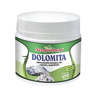 Dolomita Suplemento de Cálcio e Magnésio em Pó SEMPREBOM 400g