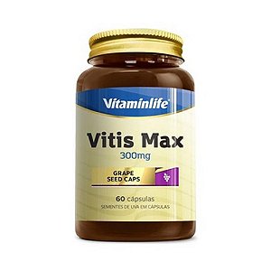 Vitis Max (Semente de Uva) VITAMINLIFE 300mg 60 Cápsulas