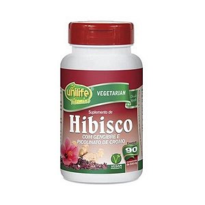 Hibisco com Gengibre + Picolinato de Cromo UNILIFE 500mg 90 Cápsulas Vegetais