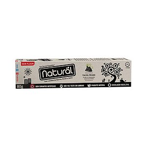 Gel Dental NATURAL Carvão Ativado com Extratos de Bambu, Romã e Sálvia Sem Flúor 80g