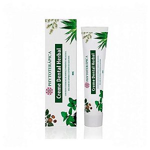 Creme Dental Adulto Melaleuca e Menta PHYTOTERÁPICA Sem Flúor e Parabenos 80g