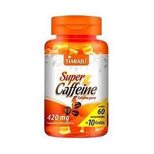 Super Caffeine (Cafeína) 420mg c/ 60 comprimidos - TIARAJU
