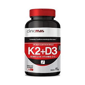 K2+D3 CHÁ MAIS (ClinicMais) 500mg 30 Cápsulas