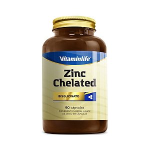 Zinc Chelated (Zinco Quelato) 90 Cápsulas VITAMINLIFE
