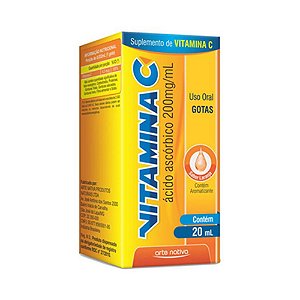Vitamina C Gotas (Ácido Ascórbico 200mg/ml) ARTE NATIVA 20ml