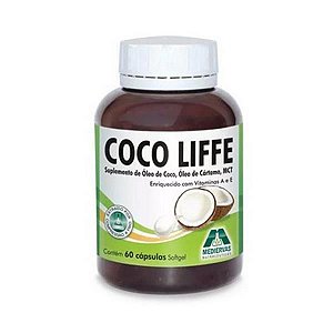 Coco Life Óleo de Coco e Cártamo MEDIERVAS 1000mg 60 Cápsulas