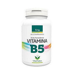 Vitamina B5 Ácido Pantotênico VITAL NATUS 5mg 60 Comprimidos