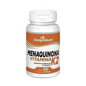 Vitamina K2 Menaquinona SEMPREBOM 240mg 90 Cápsulas