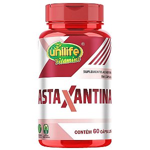 Astaxantina UNILIFE 400mg 60 Cápsulas Vegetais
