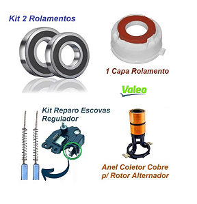 Kit Reparo Alternadores Valeo VW FORD GM FIAT PEUGEOT RENAULT CITROEN