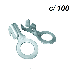 TERMINAL OLHAL T15 ESTANHADO FURO 9,5MM 3/8 REFORCADO CENTO