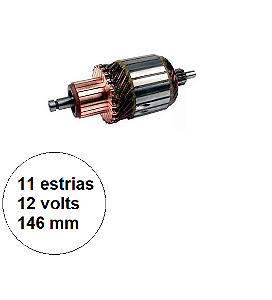 DITA 20774 Induzido 12v Modelo BOSCH FIAT Ducato Multijet 11 DENTES