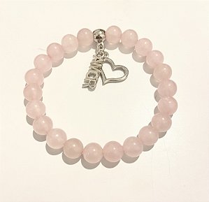 Pulseira Pedra do Amor (quartzo rosa)
