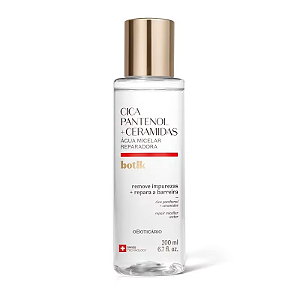 Água Micelar Reparadora Botik Cica Pantenol E Ceramidas 200ml