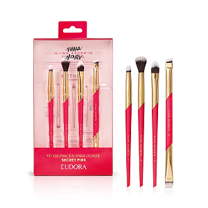 Kit Pincéis para Olhos Secret Pink Niina Secrets