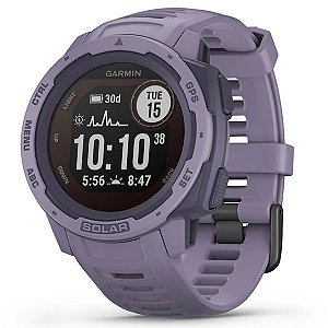 Smartwatch Garmin Instinct Solar com Bluetooth / GPS - Roxo