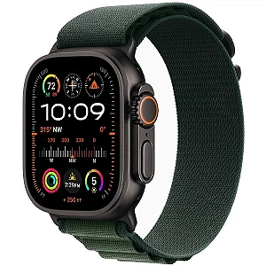 Apple Watch Ultra 2 49 mm GPS + Celular - Black Titanium Dark Green Alpine Loop
