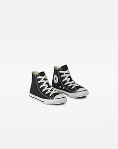 Chuck Taylor All Star Juvenil Converse Cano Alto Preto