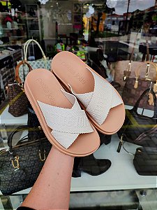 Chinelo Smash Petite Jolie PJ6812II White/Avelã