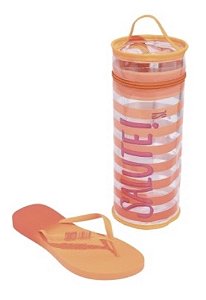 Chinelo Santa Lolla Maui + Necessáire Redonda Neon Melon