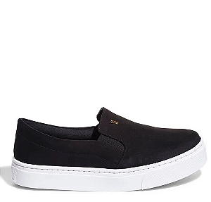 Tênis Slip On Sola Baixa Santa Lolla Suede Preto
