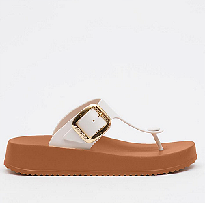 Chinelo Day Petite Jolie PJ7499 White/Doce de Leite