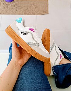 Tênis Shoot Petite Jolie PJ7538 Branco/Multi 1