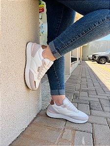 Tênis Retro Running Petite Jolie PJ7541 White/Multi SEM TROCA