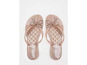 Chinelo Express III Petite Jolie PJ2272III Glitter Ouro Light