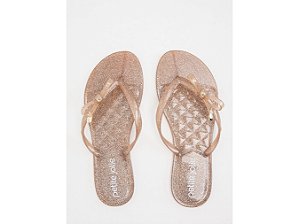 Chinelo Express III Petite Jolie PJ4186III Glitter Ouro Light