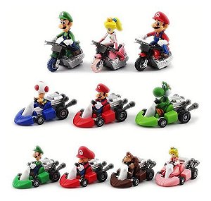 Coleção Super Mario Kart Pvc 10 Peças