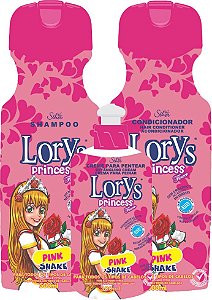 Kit Lorys Princess Pink Shampoo e Condicionador e Creme de Pentear