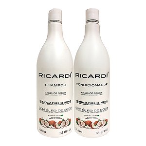 Kit Ricardi Shampoo e Condicionador Oleo Coco 1L