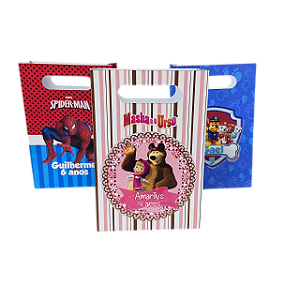 10 Sacolinhas PP Personalizadas - Qualquer Tema