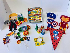 Kit Festa Lembrancinhas Personalizado 200 Pçs - Vingadores Kids