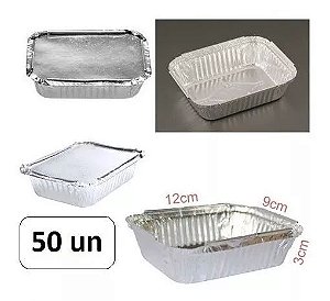 Kit 50 Marmitinhas Alumínio Personalizar Atacado 12X9X3Cm