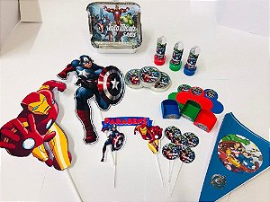 Kit Festa Lembrancinhas Personalizado 120 Pçs - Vingadores