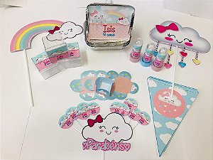 Kit Festa Lembrancinhas Personalizado 230 Pçs - Chuva De Amor