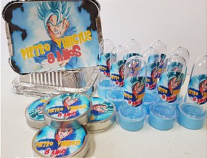 30 Tubetes + 30 Latinhas + 30 Marmitinhas Personalizados - Dragon Ball Z