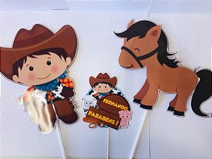 Kit Festa Lembrancinhas Personalizado 120 Pçs - Fazendinha Menino