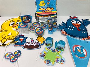 Kit Festa Lembrancinhas Personalizado 230 Pçs - Galinha Pintadinha