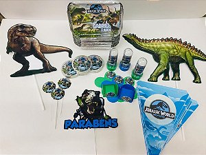Kit Festa Lembrancinhas Personalizado 230 Pçs - Jurassic World Dinossauros