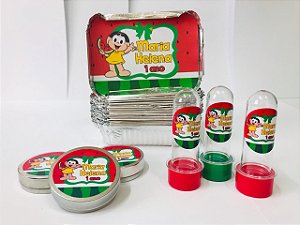 30 Tubetes + 30 Latinhas + 30 Marmitinhas Personalizados - Magali