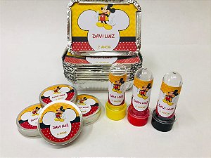 30 Tubetes + 30 Latinhas + 30 Marmitinhas Personalizados - Mickey