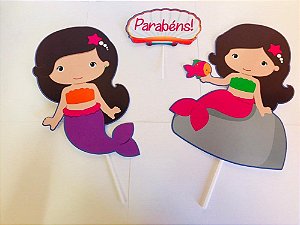 Kit Festa Lembrancinhas Personalizado 120 Pçs - Sereia