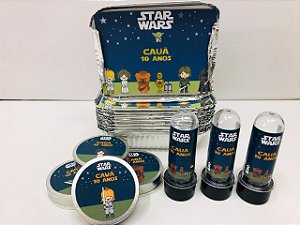 30 Tubetes + 30 Latinhas + 30 Marmitinhas Personalizados - Star Wars Kids
