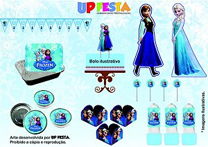 Kit Festa Lembrancinha Frozen 10 Pessoas -90 Pcs